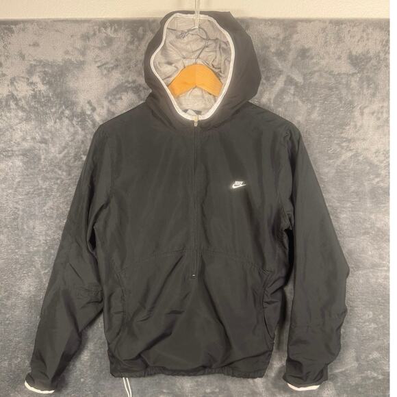 Nike Big Kids 3/4 zip Running Jacket Size Small (4-6) Black - Picture 1 of 9